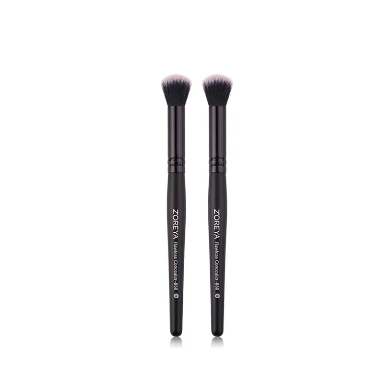 2pcs Бренд Zoreya, черный консилер, мягкая кисточка для макияжа, синтетические волосы, эфирные наборы для макияжа, косметические кисти для путешествий, макияж - Handle Color: 2pcs