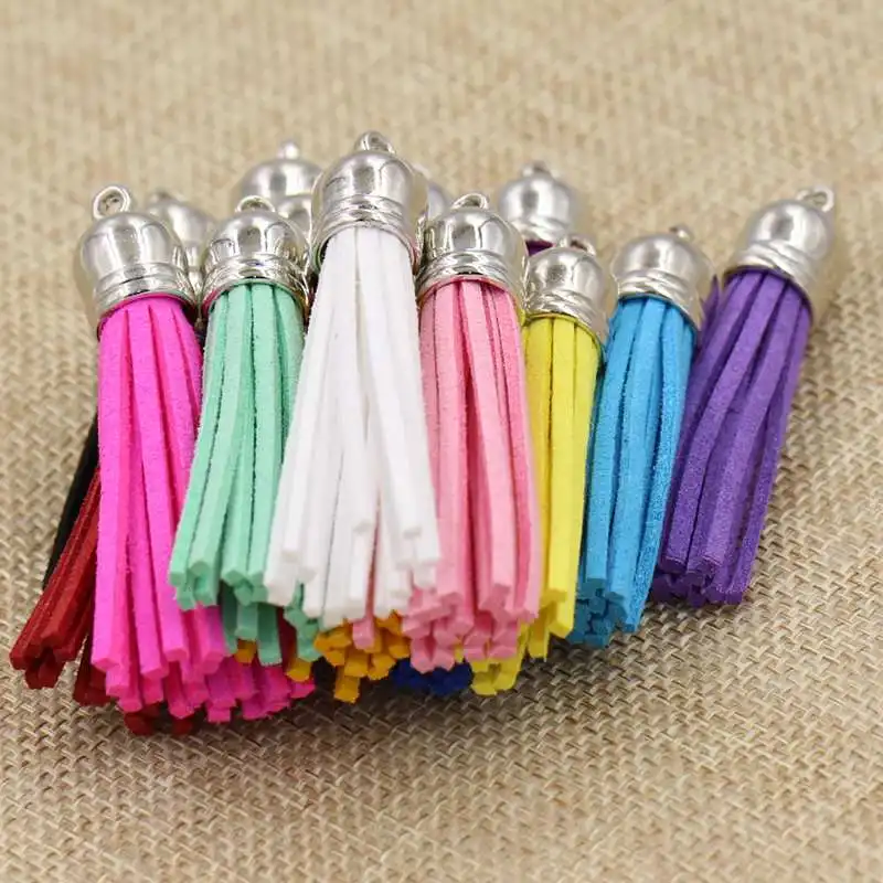 Замшевая кисточка для брелока длина 55 мм (15 шт./лот) ремешки сотового телефона