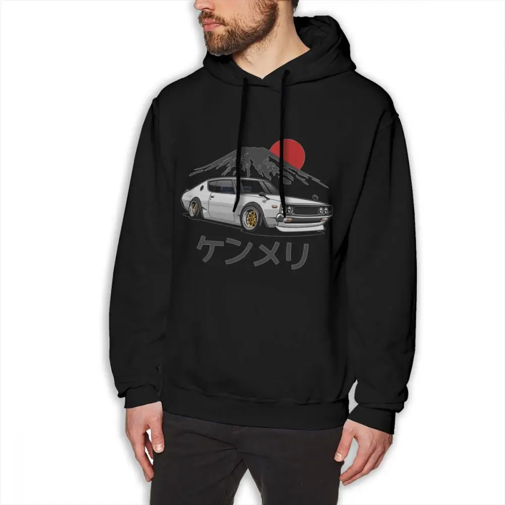 Nissan GTR7/Летняя футболка с длинными рукавами для мальчиков; Homme; толстовки с капюшоном и круглым воротником - Цвет: black