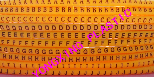 Набор аксессуаров для кабеля 500 шт./лот с круглыми маркерами 0 2 3 5 75 1 4 6 16 мм2 ABCDEFGHI