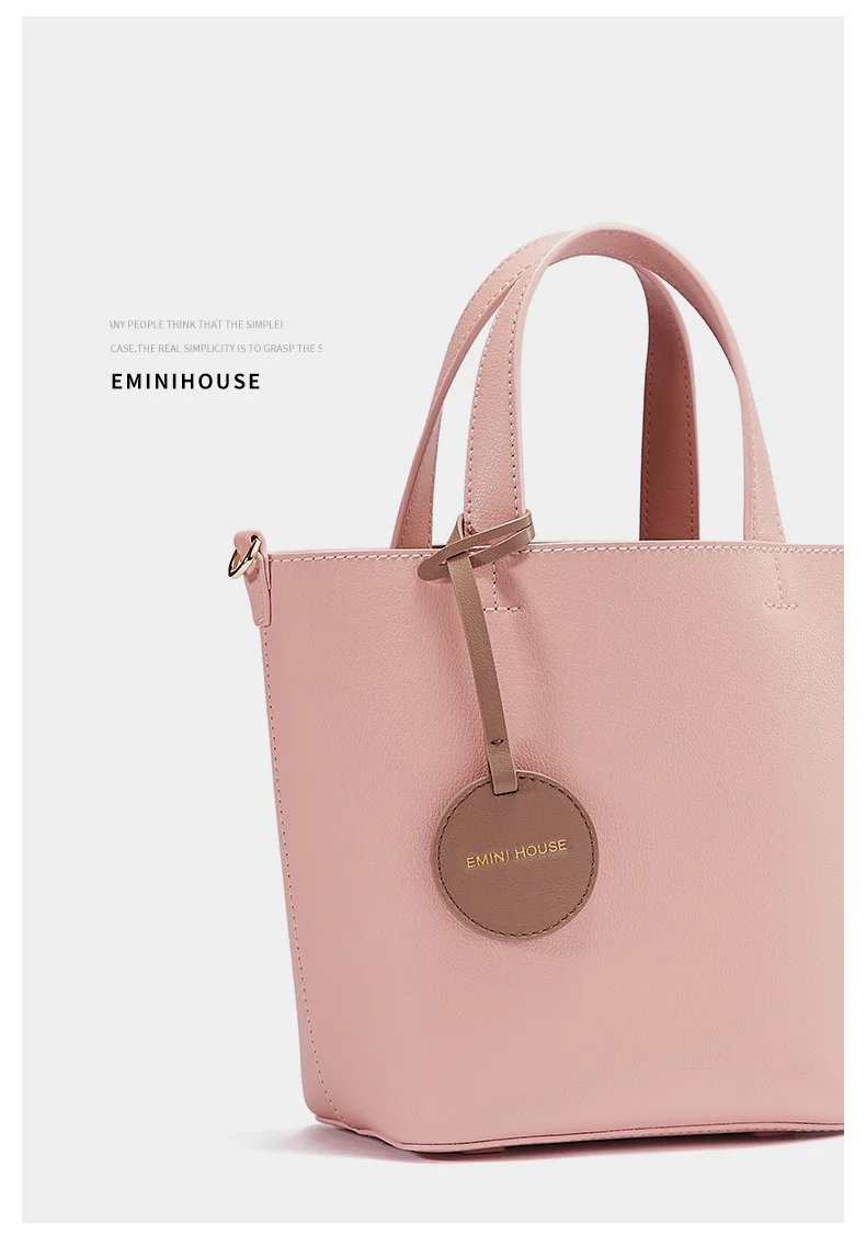 EMINI HOUSE Mini Tote Bag Luxury Handbags Women Bags Designer Crossbody Bags For Women Split Leather Shoulder Bag