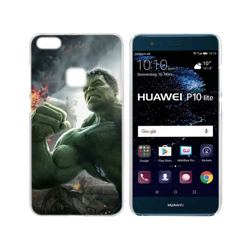 SHELI Невероятный Халк Прозрачный жесткий чехол для телефона чехол для huawei P8 P9 P10 P20 Lite Plus Pro mate 10 Lite - Цвет: 004