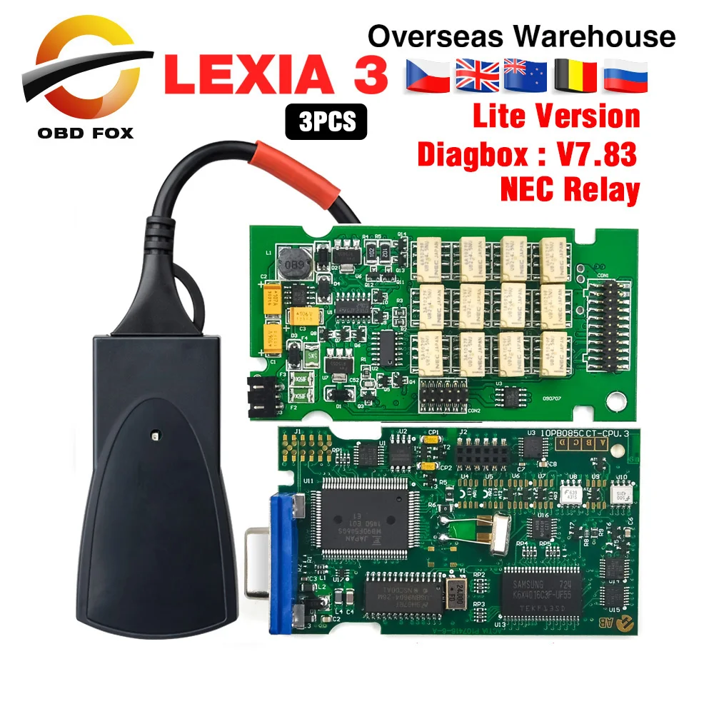 Lexia3 pp2000 для citroen peugeot автомобиля инструменту диагностики Lexia 3 diagbox V7.83 lexia obd2 сканер