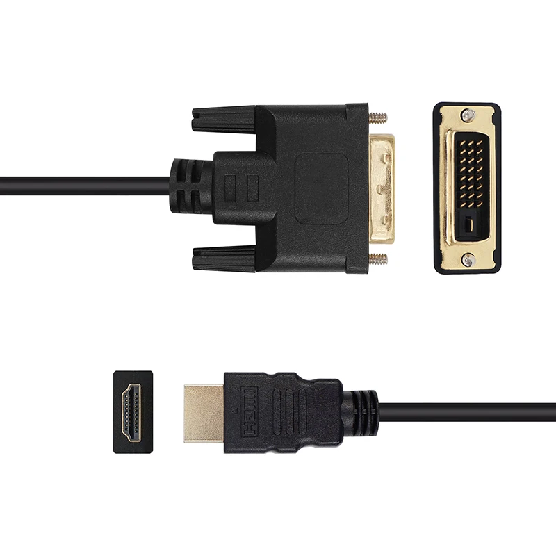 HDMI папа к DVI 24 + 1 D Мужской адаптер видео кабель позолоченный 1080P для HDTV плазменный