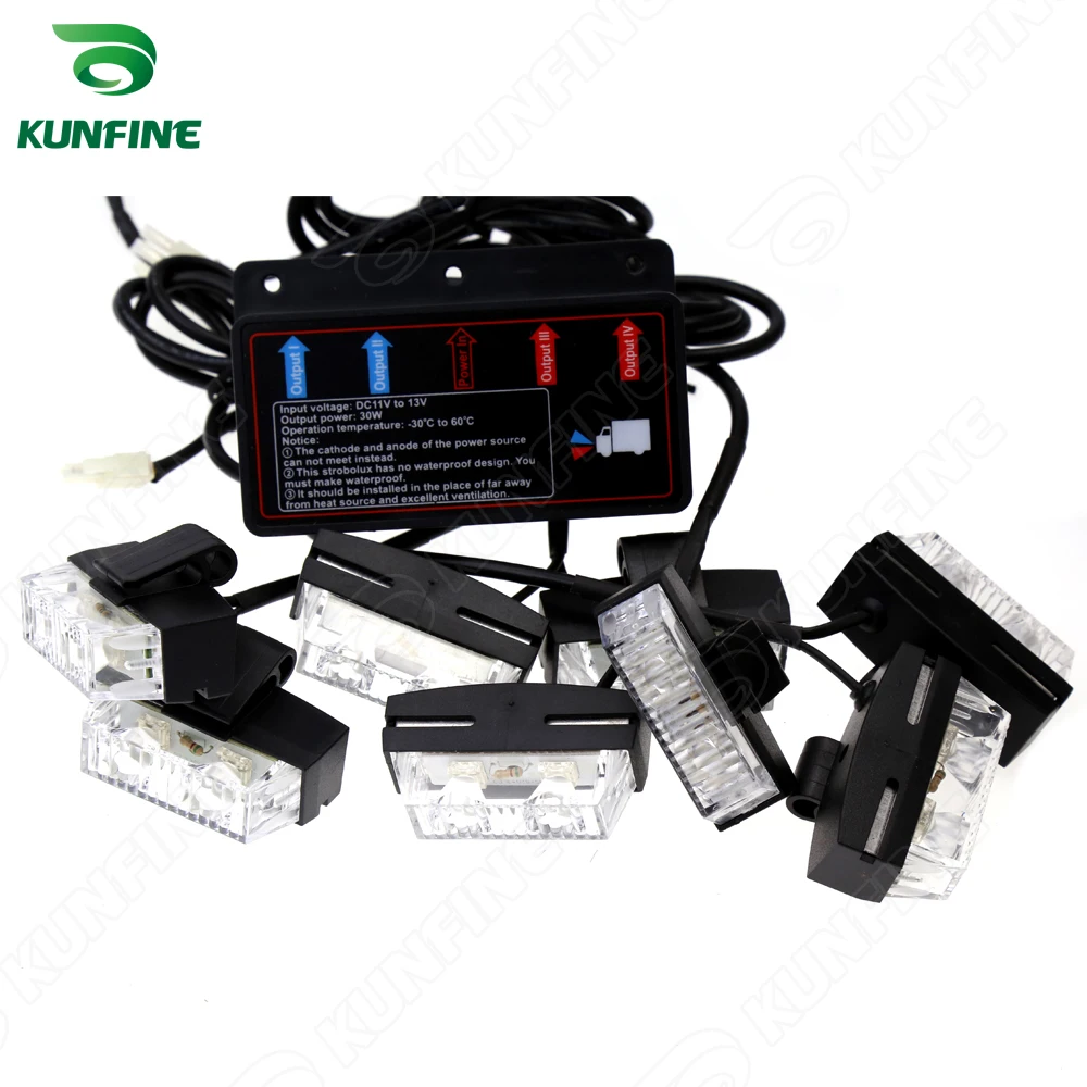 8 в 1 Автомобильный светодиодный стробоскоп автомобильная вспысветильник