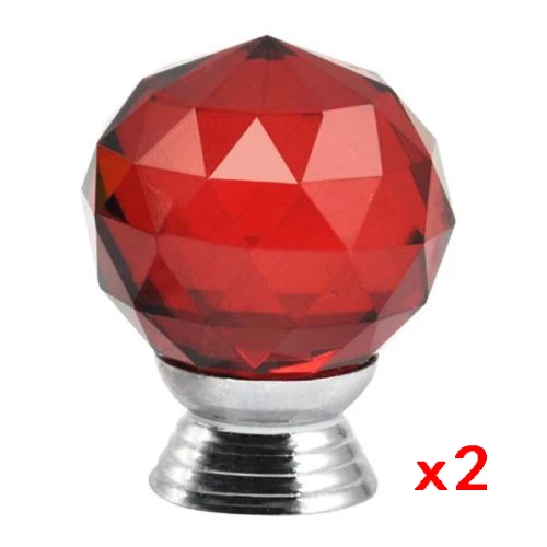 CNIM Горячие 2 шт Хрустальные стеклянные дверные ручки Ручка для кухонной мебели