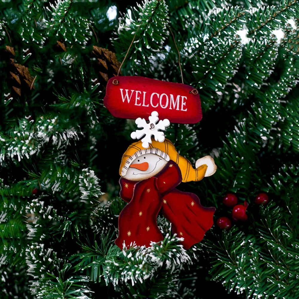 Креативные украшения для рождественской елки деревянный кулон расписные