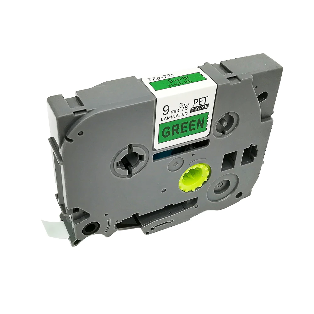 Orison 5PCS TZe-721 9mm Black On Green TZe721 TZ721 TZe 721 TZ Tape For Brother P-Touch Label Printer Ribbons TZ-721 | Компьютеры и