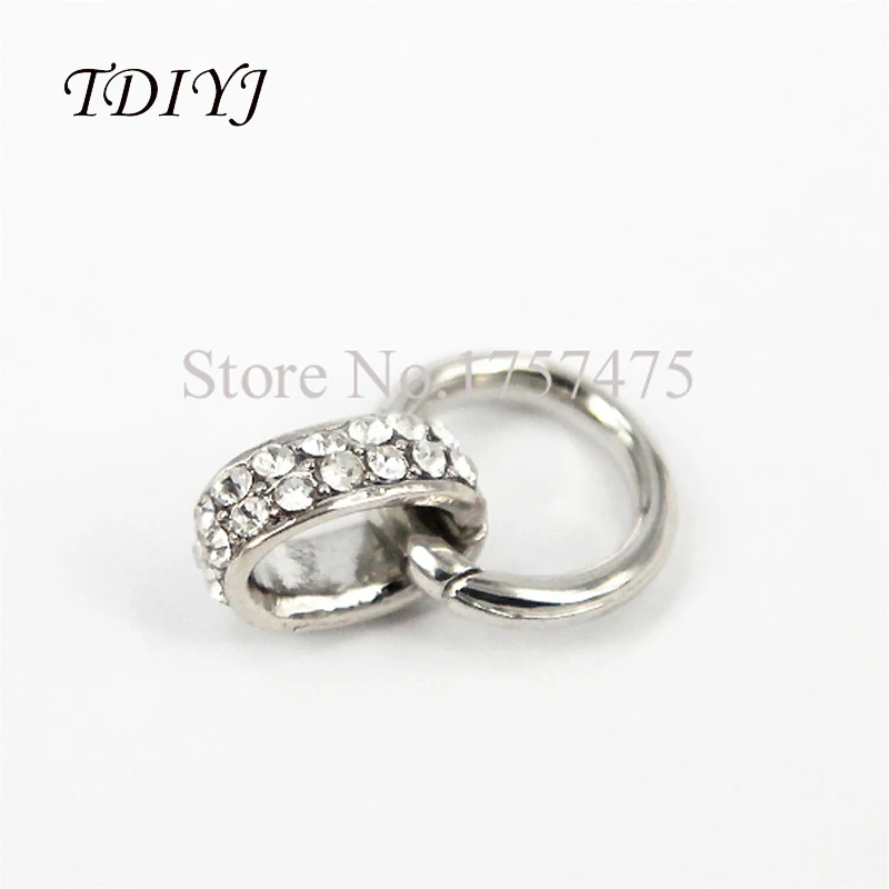 10 шт. Лидер продаж фианиты кристалл Пружинная Застежка подвески для женщин