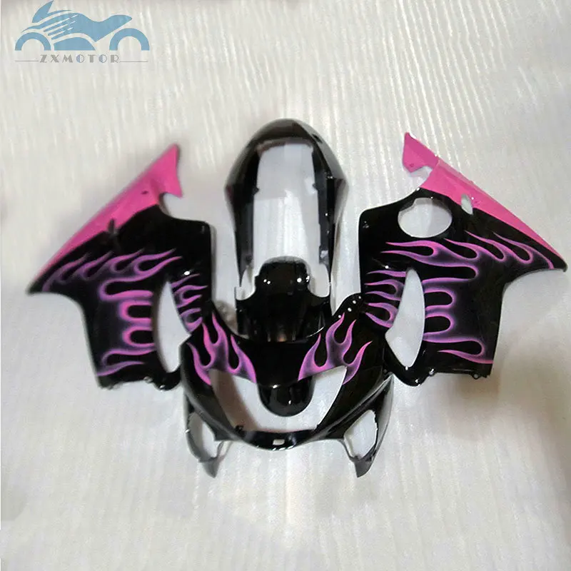

Injection molded for HONDA CBR 600 F4 1999 2000 motorcycle fairing parts pink flames 99 00 cbr600 f4 aftermarket fairings WY68