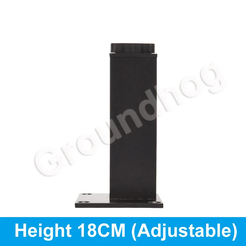 Black 180mm 4 шт алюминиевый сплав Регулируемая мебель шкаф диван стол кровать ноги высота(50-300 мм) x38мм ширина с крепежными винтами - Цвет: Black 180mm