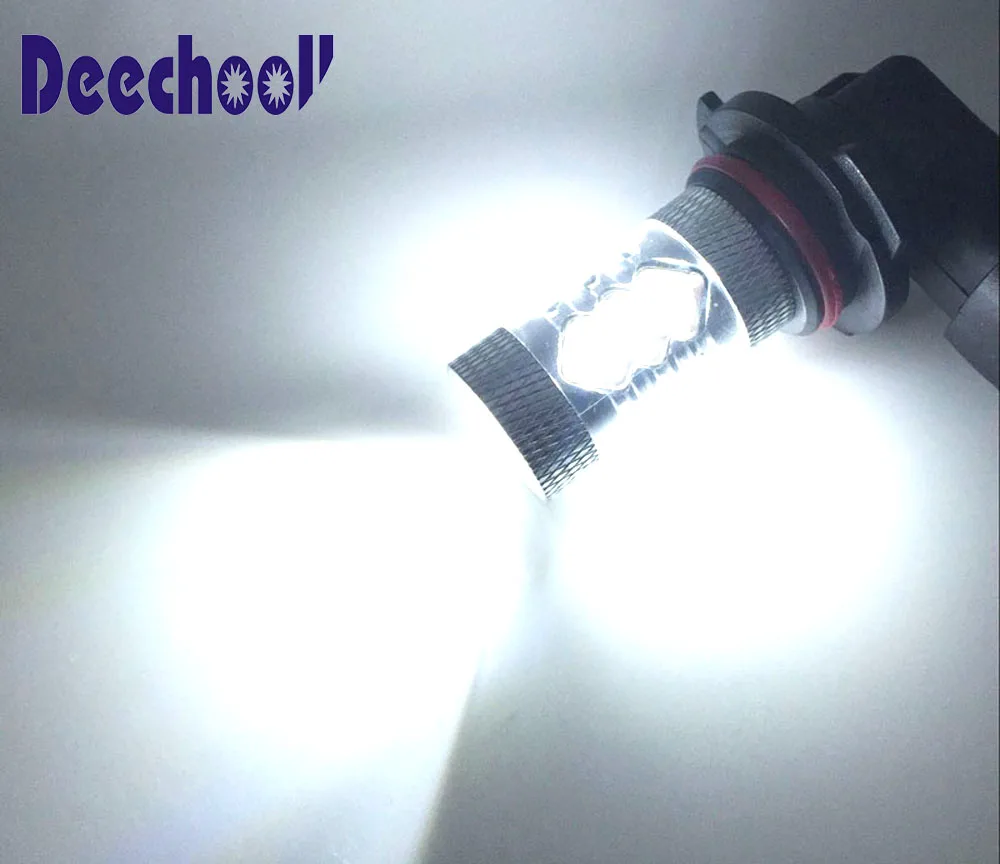 

deechooll 2pcs LED Fog Light for VW Golf 6 MK6 09-12 T5 Transporter 03-16 Scirocco 08+ Canbus 50W 9006 HB4 Driving Light Bulbs