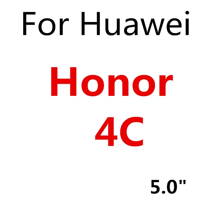 Усовершенствованная, от взрыва, Экран протектор для huawei P8 P9 P10 Lite для НУА Вэй слава 6 7 8 4C 5C Премиум Защитный чехол с закаленным стеклом пленка - Цвет: Honor 4C