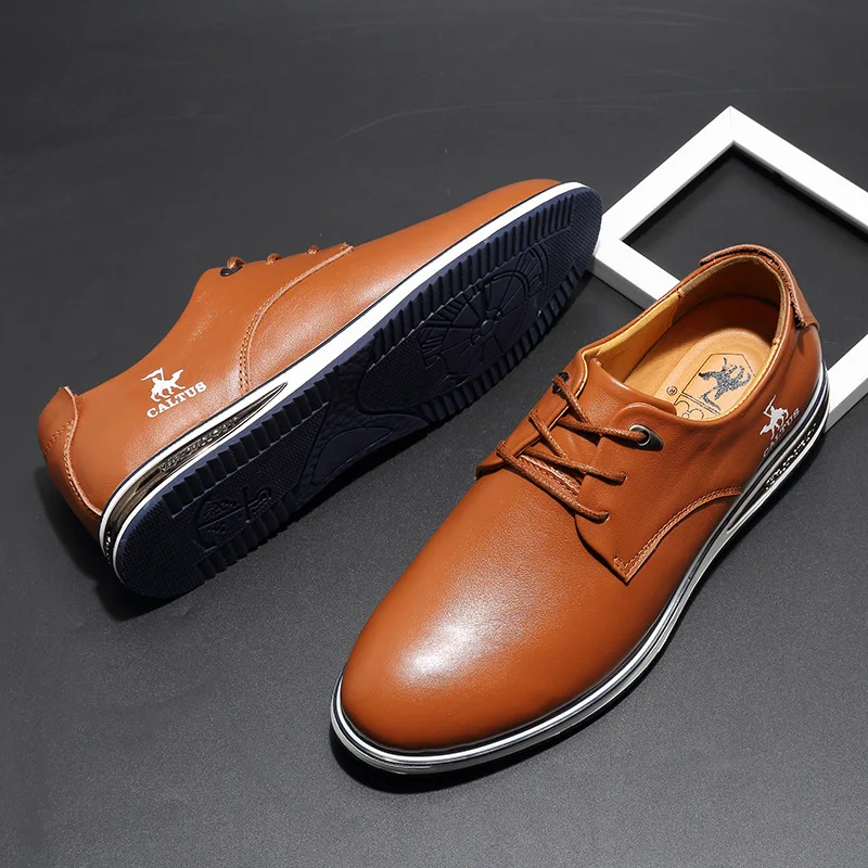 BACKCAMEL/осенне зимняя модная повседневная обувь Мужская из воловьей кожи высокого