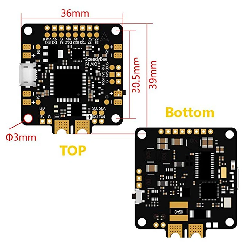 Фото SpeedyBee F4 AIO система управления полётом 2 0 STM32F405 OSD встроенным Bluetooth чип поддерживает SpeedyBee F4 AIO система управления полётом 2 0 STM32F405 OSD встроенным Bluetooth чип поддерживает