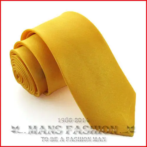 2014 Fashion Leisure Solid Color Ultra Narrow (7cm-) Arrow Type 5cm Golden Red And Blue Tie | Аксессуары для одежды