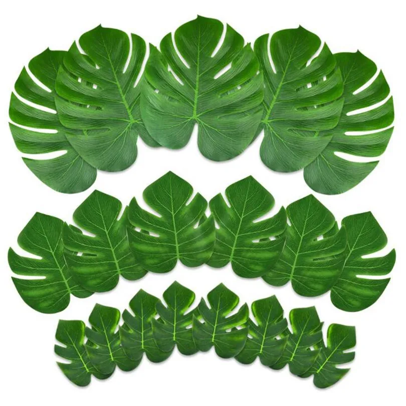 60pcs Fake Monstera Leaf Greenery Silk Green Leaves Plant for Floral Arrangement Wedding Wall Decoration | Дом и сад