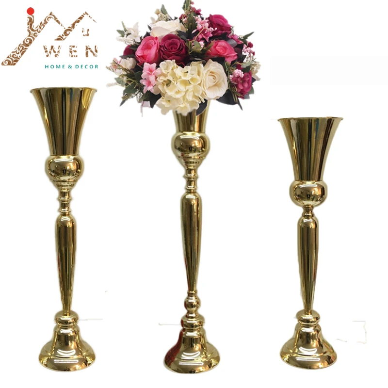 

10 PCS Flowers Vases Metal Wedding Table Centerpieces Event Road Lead Party Pillar Vase Marriage Flower Rack Home Decoration