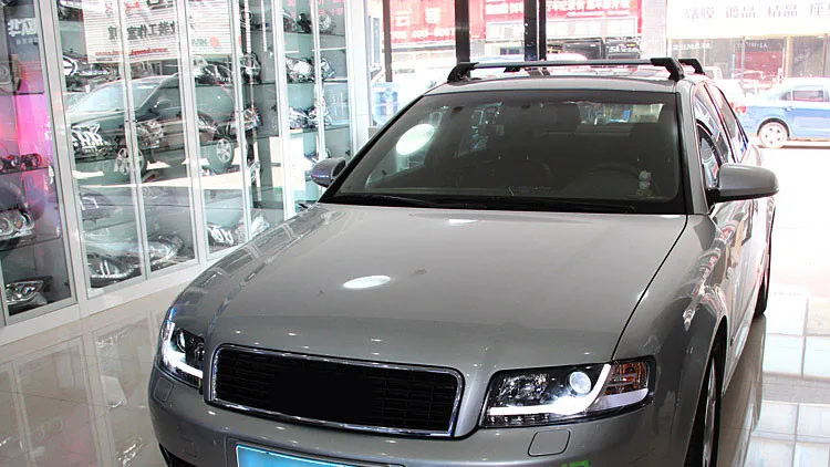 2 шт. светодиодный головной светильник s для Audi A4 2001-2004 автомобильный светодиодный светильник s двойной ксеноновый Объектив Автомобильные аксессуары дневные ходовые огни противотуманный светильник