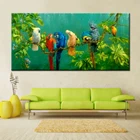 Большой размер Холст с принтом, нанесенным цифровым способом картина красочные попугаи печать постер для гостиной стены искусство картина домашний Декор подарок