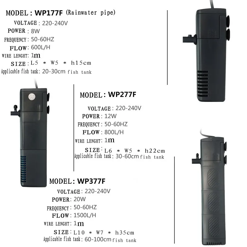 SOBO маленький фильтр для аквариума бесшумная Фильтрация оксигенации и циркуляция