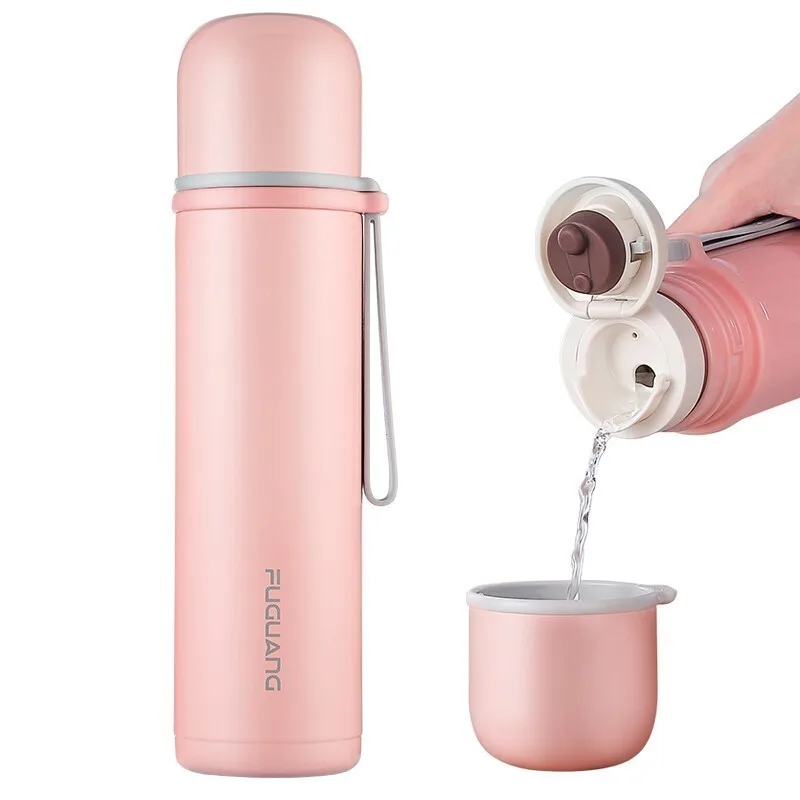 Pink Изолированная термос, чайная кружка с фильтром, Термокружка, термос, кофейная чашка, нержавеющая сталь, термобутылка, вакуумная колба с крышкой - Цвет: Pink