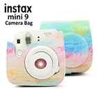 Для Fujifilm Instax Mini 8 9 11 чехол для переноски с изображением радуги из искусственной кожи с плечевым ремнем
