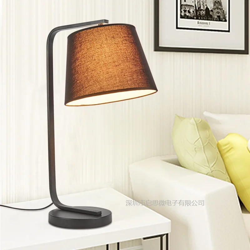 

New Modern Eye-protective Desk Lamp Office Study Bedroom Bedside Reading Lamp Cloth Table Light home decoration lighting