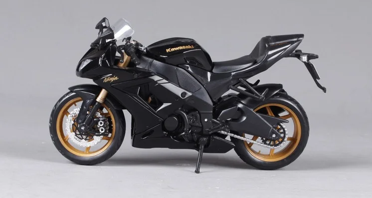 Maisto 1/12 Kawasaki Ninja ZX-10R литая модель мотоцикла черный и золотой зеленый цвет детский