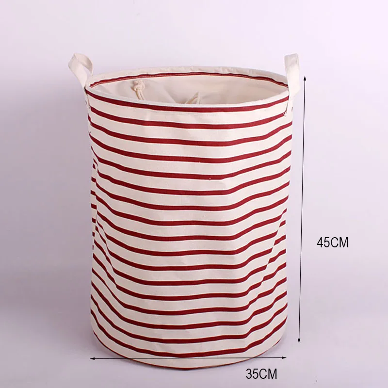 Red stripes ONEUP Новая Большая сумка для белья, корзины для хранения одежды, домашняя одежда, органайзер, сумка для хранения детских игрушек, домашняя складная корзина для белья - Цвет: Red stripes