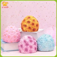 lxyy new 3d flower ball candle mould handmade soap mold rose sunflower cherry