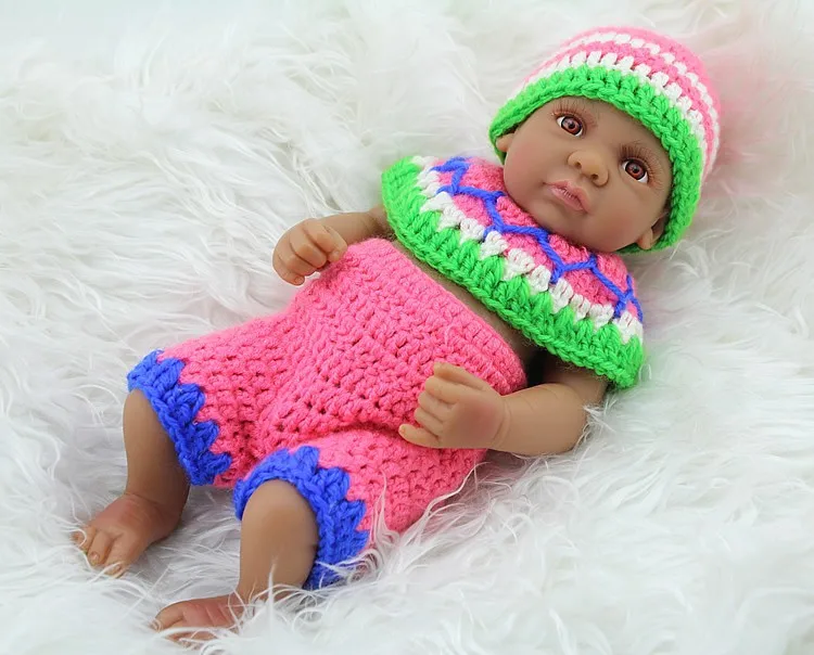 NPKDOLL африканские американские черные детские куклы силиконовые мягкие виниловые