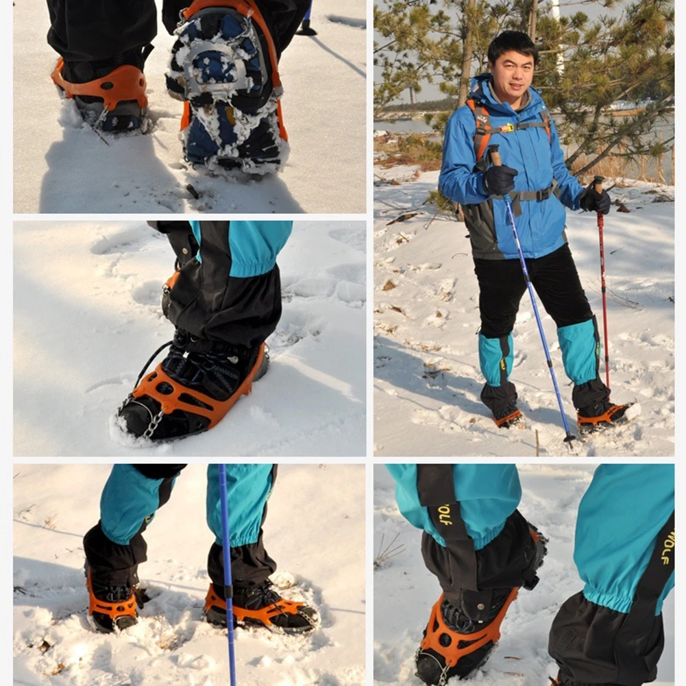 1 пара 13 зубьев ледяной Снег Захваты Crampon зимние походные альпинистские ботинки бутсы цепи ледяной захват Raki Na Buty шипы для baca