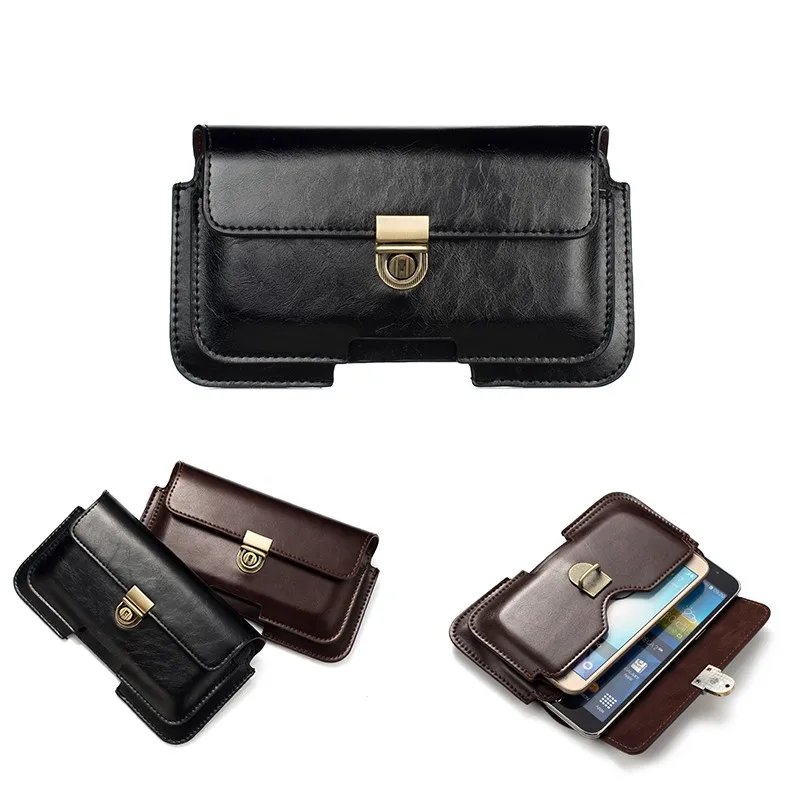 Мужская кожаная поясная сумка кошелек для монет держатель карт чехол мобильного