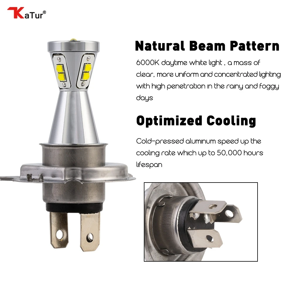 Katur 45W H4/9003 одиночные светодиодные лампы сменный противотуманный светильник