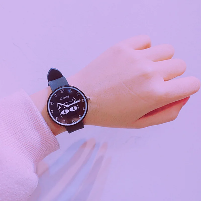 

Cute Cat shao nv Kuan Watch Schoolgirl Korean-Style Simple Trend Ulzzang Middle School Leisure Atmosphere