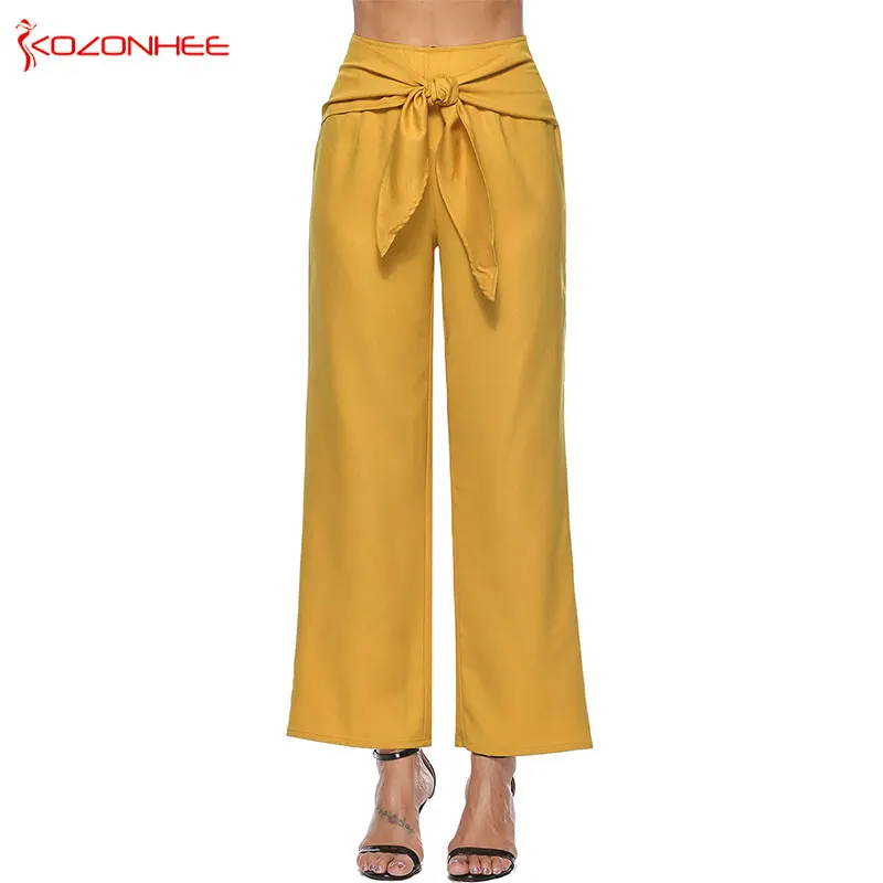 Свободные летние Широкие штаны для Для женщин Befree завязки капри широкие брюки