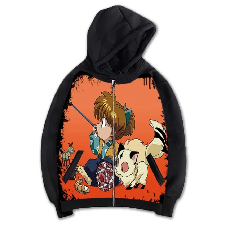 High-Q унисекс аниме Cos Inuyasha Higurashi Kagome Sesshoumaru толстовка на молнии с капюшоном
