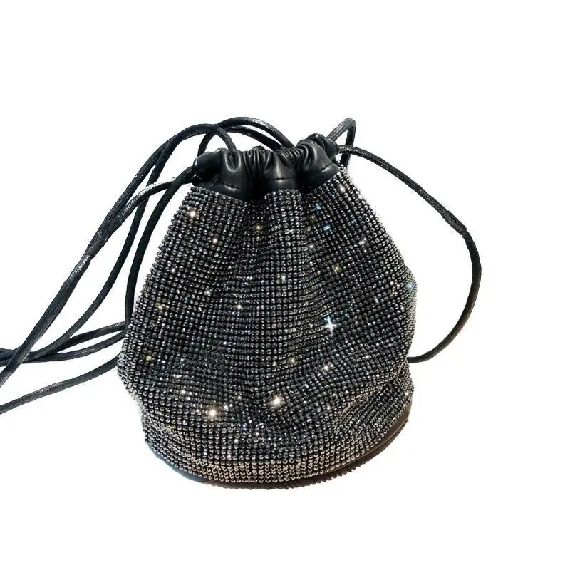 Новая весенняя женская сумка в Корейском стиле маленькая ведро со стразами