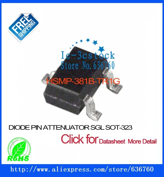 Hsmp-381b-tr1g диод PIN аттенюатора SGL SOT-323 HSMP-381B-TR1G 381 HSMP HSMP-381B HSMP381B HSMP381 | Электронные
