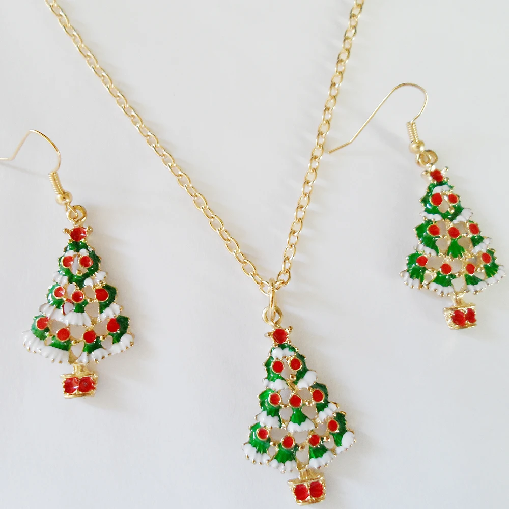 2020 Самые продаваемые комплекты ювелирных изделий в виде рождественской елки