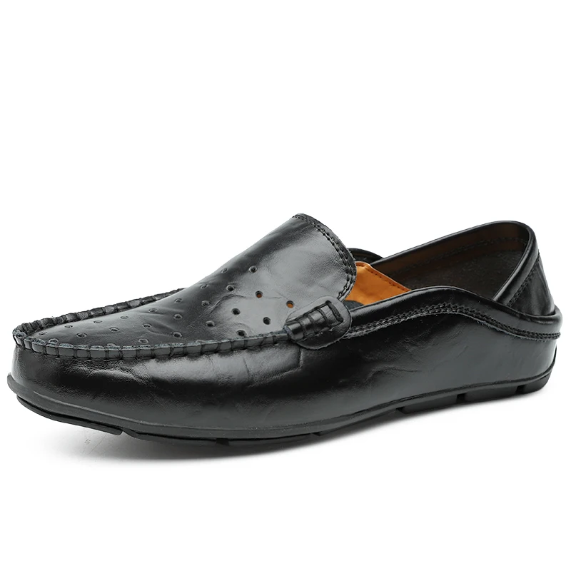 VESONAL 2019 Summer Breathable Genuine Leather Men Shoes Loafers Male Moccasins Flats Casual Boat Driver Soft Footwear Driving | Обувь