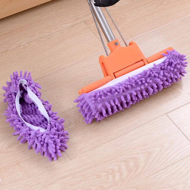 Floor Dust Cleaning Slipper Lazy Shoes Cover Mop Cleaner Multifunction Home Cloth Clean Microfiber Mophead Overshoes | Дом и сад