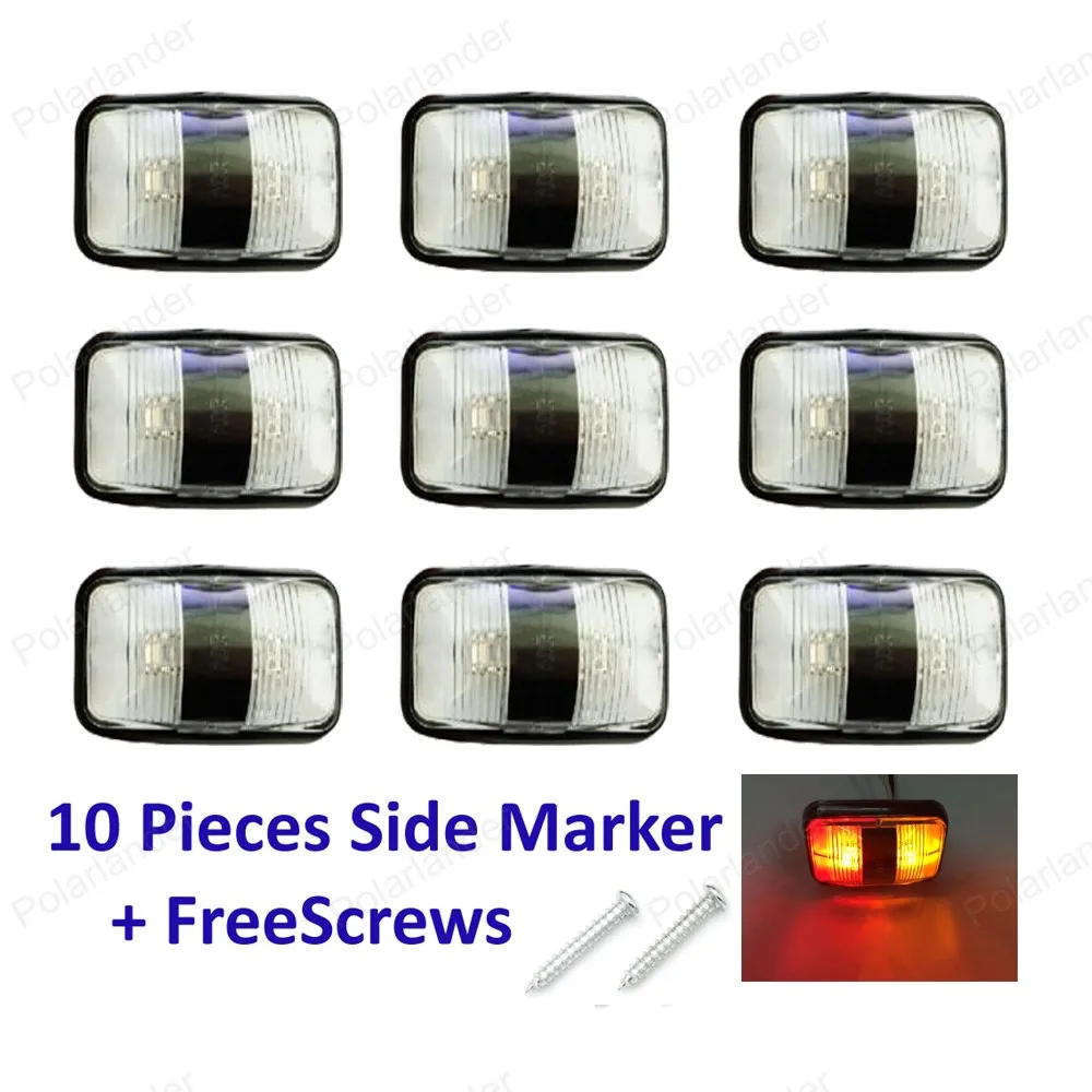 

lights LED side lights turn signal side marker truck side lights wide voltage amber red combination