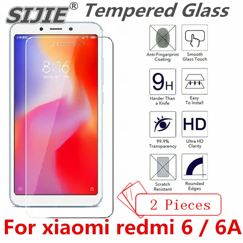Закаленное стекло для xiaomi redmi 6A 6 A redmi6A защитный закалённый чехол подходит