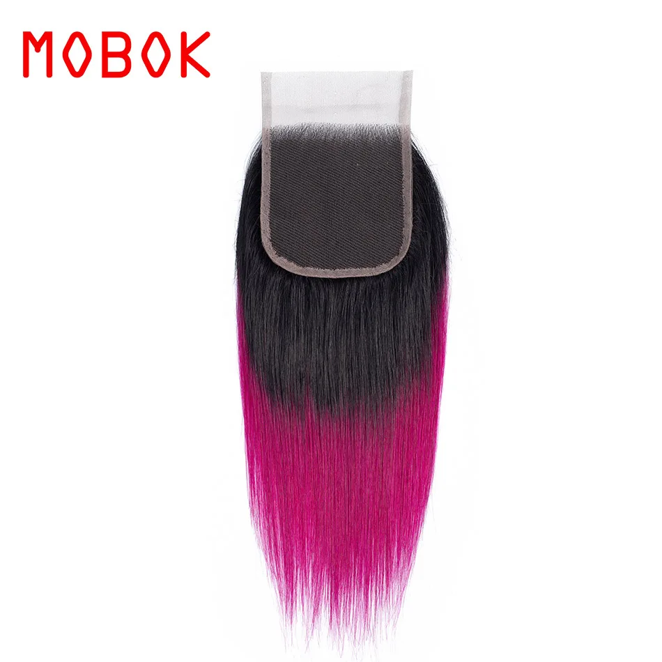 Бразильская прямая кружевная застежка moбок предварительно цветная не Реми 4*4 10 16