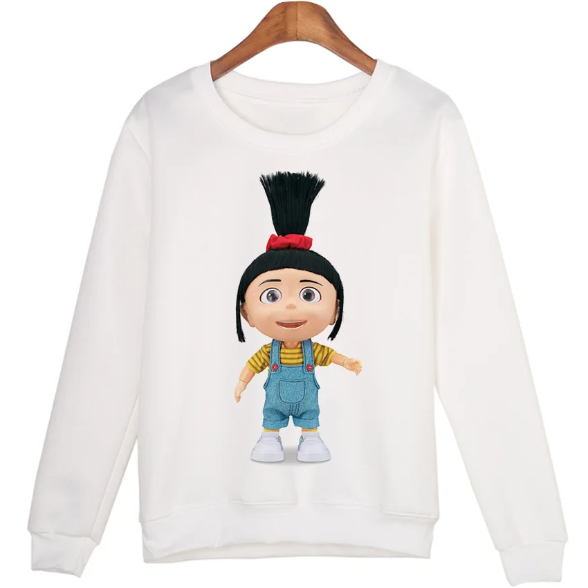 Color 20 3D Белый свитшот для женщин с мультяшным принтом sudaderas mujer harajuku Миньоны толстовки плюс размер XL - Цвет: Color 20