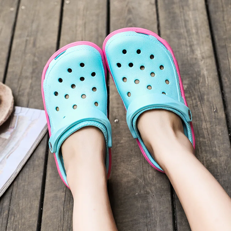 Classic Slip On Garden Clog Shoes Men Quick Drying Summer Beach Slipper Hollow Flip Flop Outdoor Sandals Women Mary Jane shoes | Спорт и