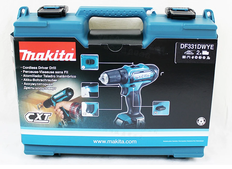 Япония Makita DF331DWAE/ME/YE зарядка дрель литиевая батарея дрель Электрический шуруповерт 30/14N. m