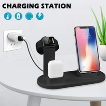 3 in 1 Charging Dock Holder For Apple Watch iPhone X XS XR MAX 7 8 Plus Airpods Dock Wireless Charger Stand Station Mounts Base 3 in 1 Charging Dock Holder For Apple Watch iPhone X XS XR MAX 7 8 Plus Airpods Dock Wireless Charger Stand Station Mounts Base